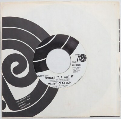 MERRY CLAYTON Forget It I Got It / Country Road ODE 45 soul funk 1970 7  HEAR