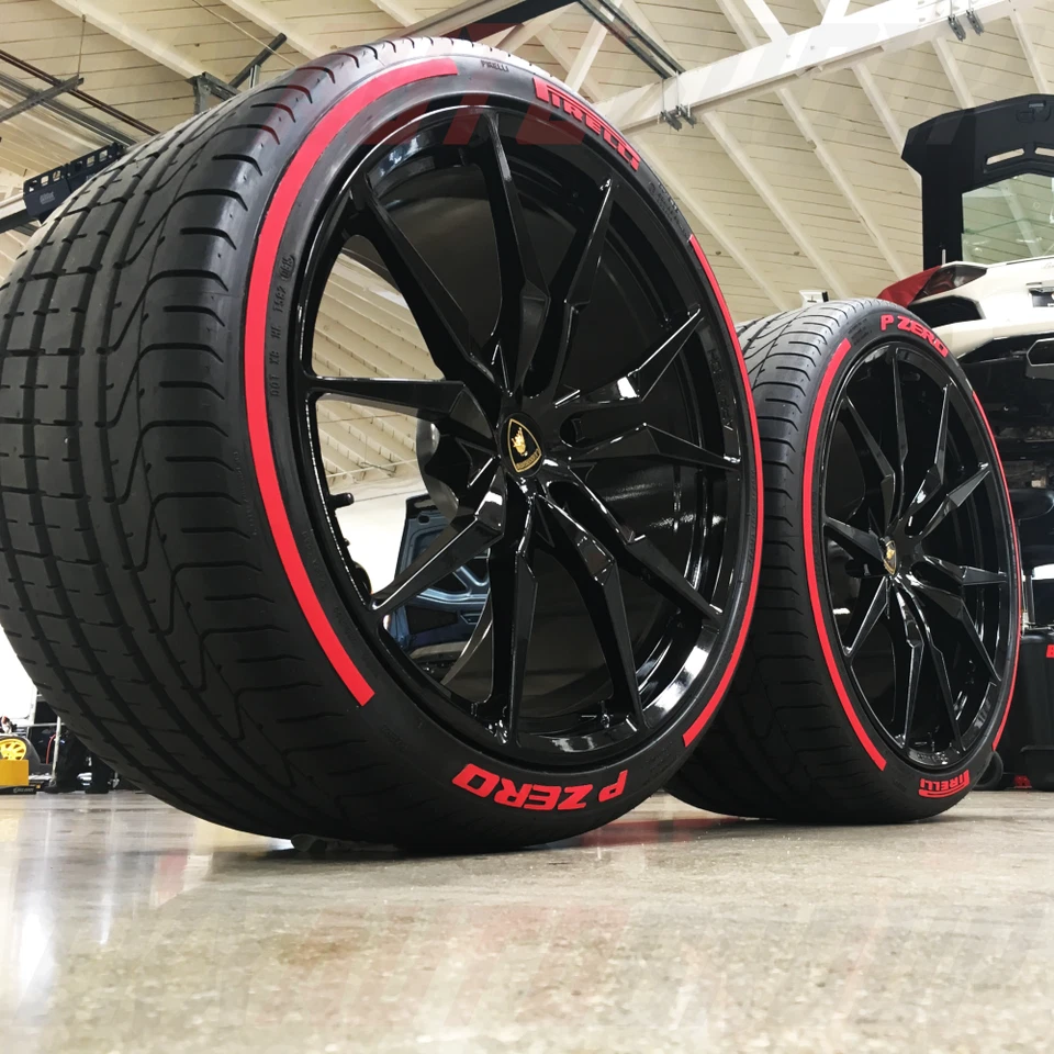 5 Piezas Pintura Pluma Marcador Impermeable Permanente Neumático Coche Letras Goma Letras Rojo Foto 4 de 4