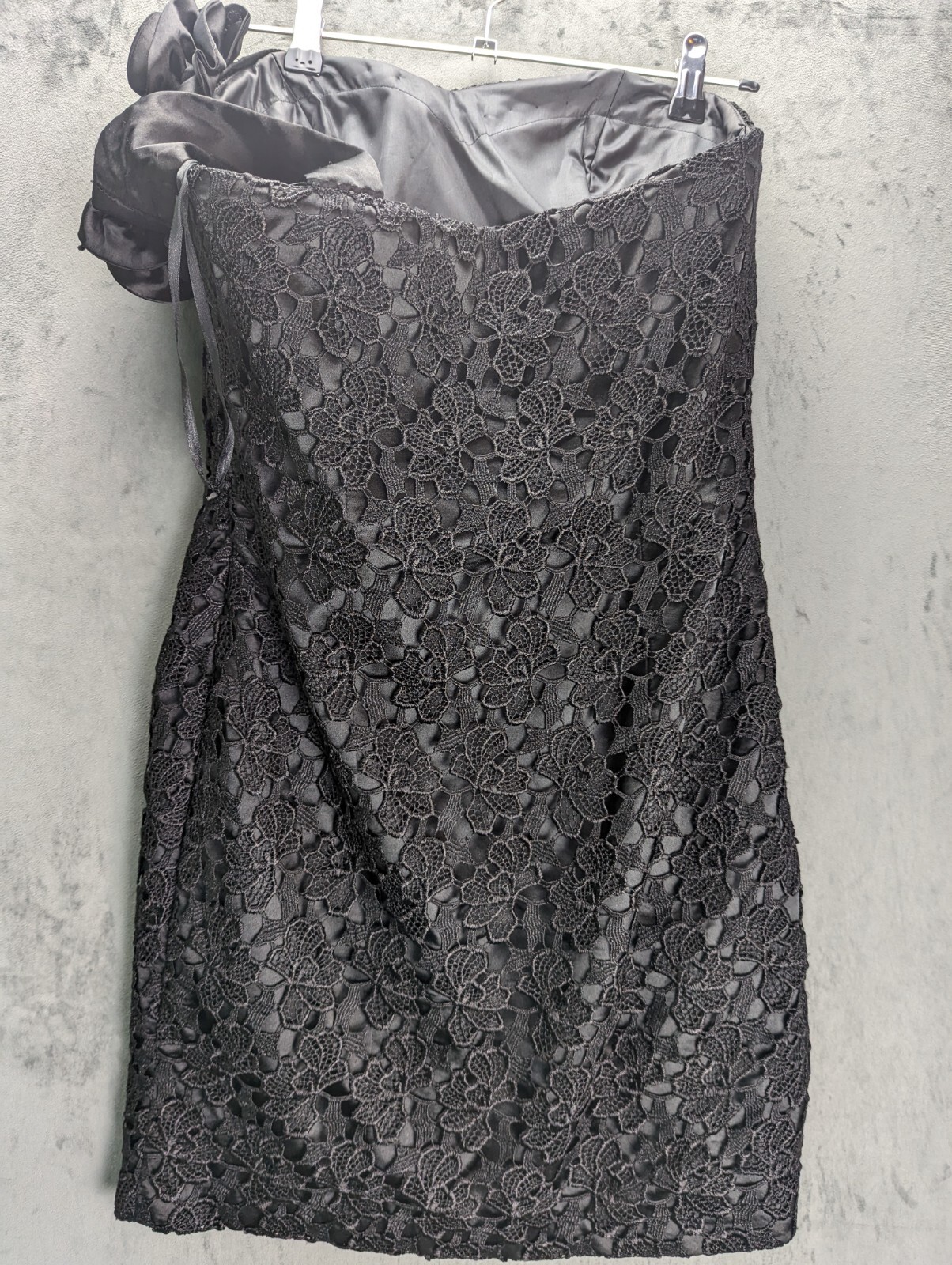 Dynasty Evening Mini Dress Size 12 Black One Shoulder Fitted Women’s image 8