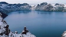 Landscape lake winter mountains como Custom Gaming Mat Desk