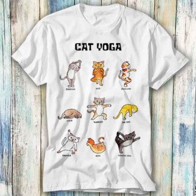  T-Shirt Katze Yoga Cartoon Anime Meme Geschenk Top Unisex 465