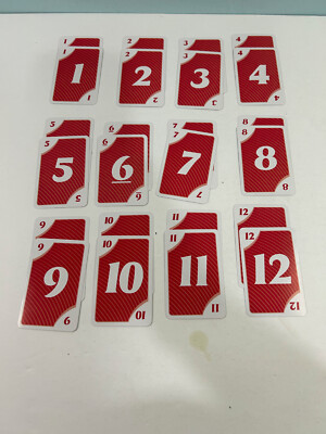 Fundex Phase 10 Masters Edition Replacement Cards Number Cards Red 24 Cards