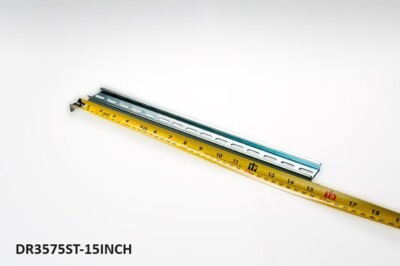 New DIN Rail Slotted Steel, Pre-Cut 35mm x 7.5mm, 375 mm (~15 (14.8) Inch) Long