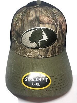 Mossy Oak Baseball Hat, Camo, L-XL, Stretch Fit, Mesh Back
