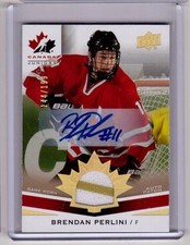 BRENDAN PERLINI 14/15 Upper Deck Team Canada Juniors Auto Autograph Patch Rookie