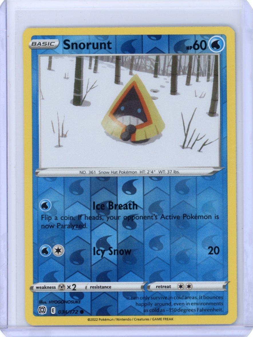 Snorunt 34/172 Reverse Holo - 2022 Brilliant Stars - Pokemon TCG