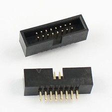 50Pcs 1.27mm Pitch 2x8Pin 16 Pin Straight Male Shrouded Box Header IDC Connector
