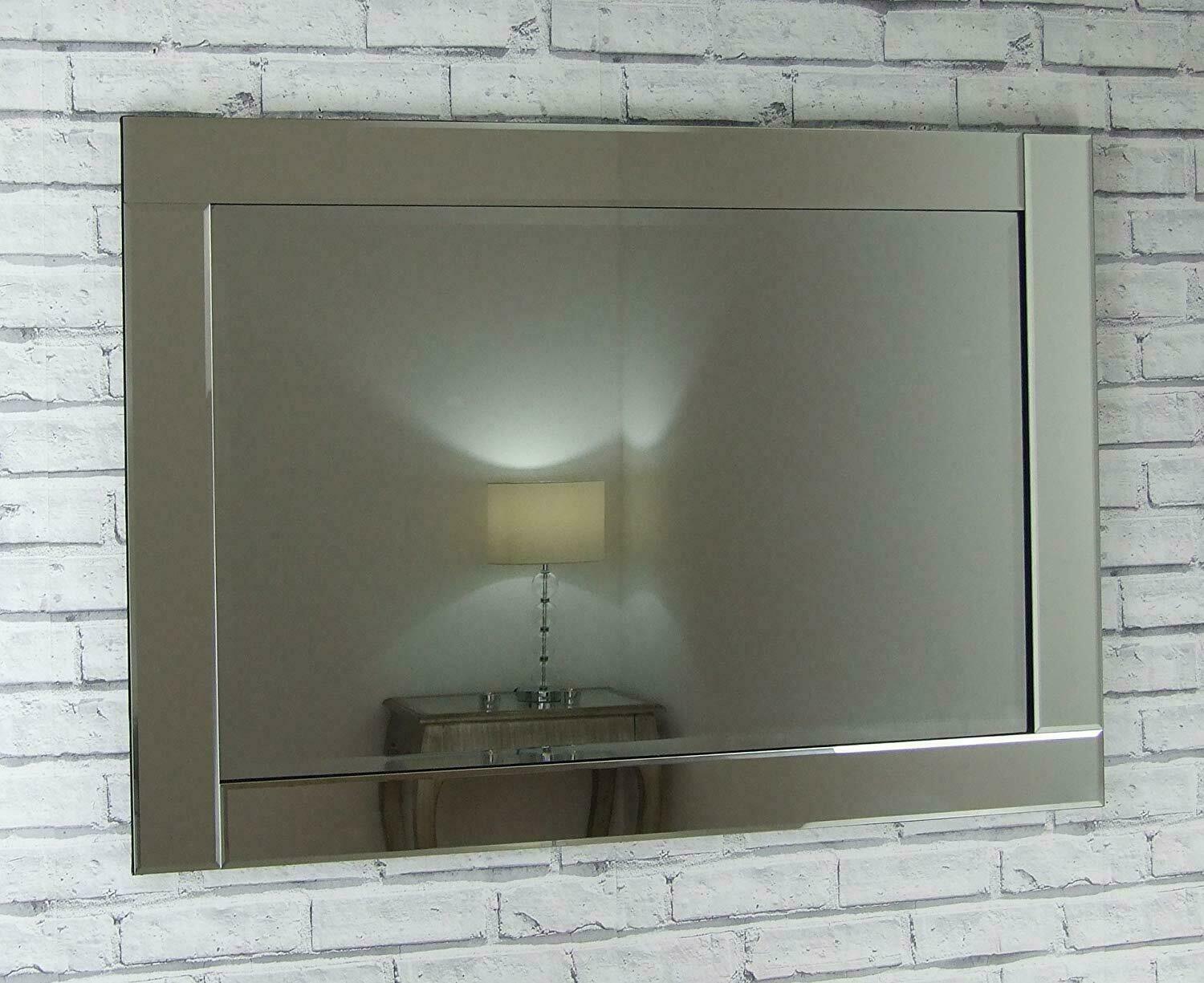 Blenheim Silver Glass Frame Rectangle Bevelled Wall Mirror