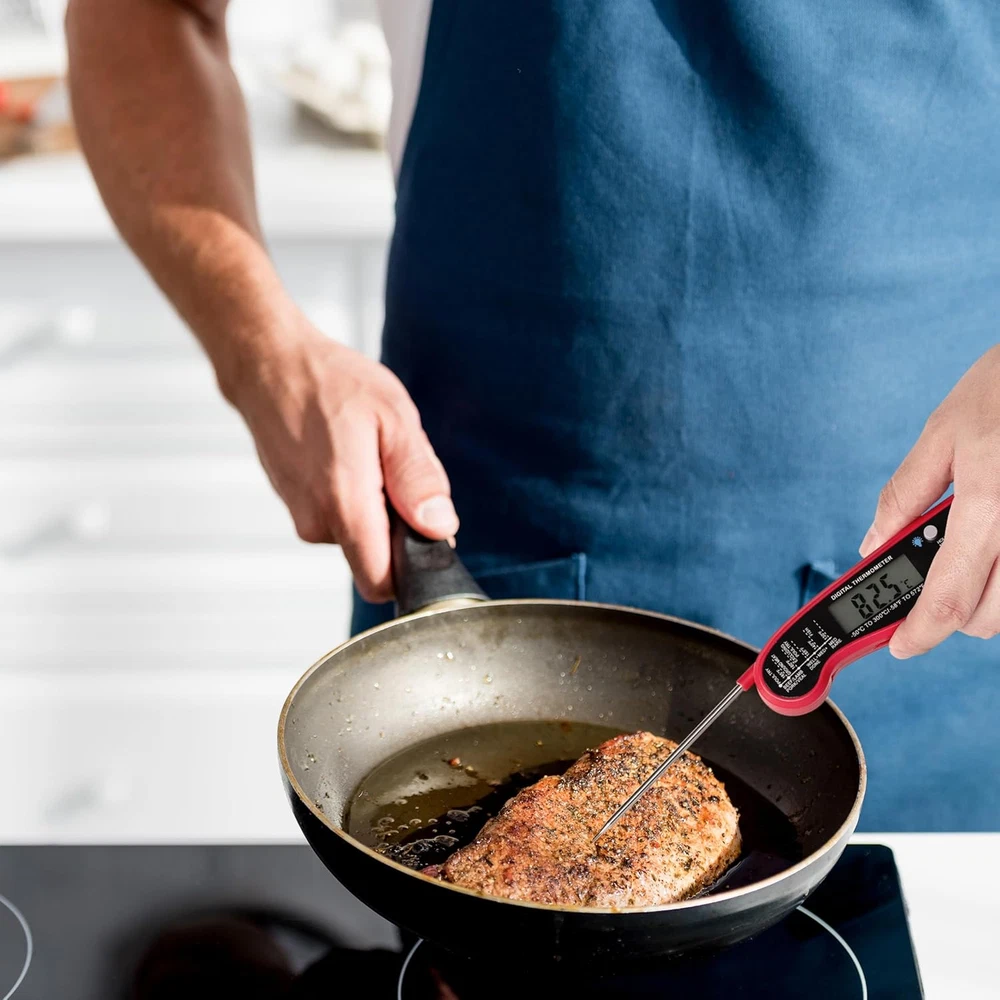 - Meat Thermometer Digital, Waterproof Digital Food Thermometer for Cooking and