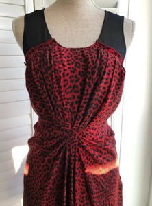 michael kors red leopard dress