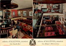 Hôtel d'Allèves, Geneva, snack bar, Mazot, Rôtis Postcard