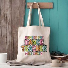 Number Once Dance Teacher Personalised Tote Bag | Dance Teacher Gift