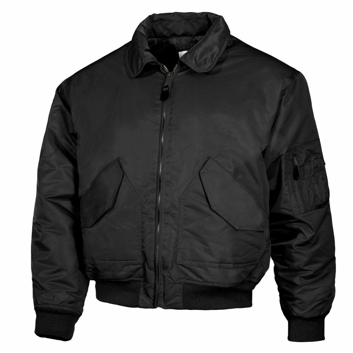 Cazadora de aviador MFH US CWU Hombre Casual Ejército Militar Cálido Negro