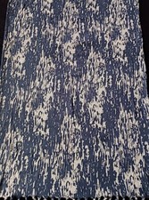 Batik Scarf or Shawl, Crinkle Rayon - 15 by 66 Inches, Gray Tie Dye, Fringed