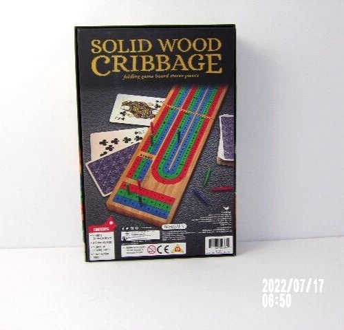 Cardinal Solid Wood Cribbage Folding 3 Track Board with Cards Complete NEW W/O/P - Image 2 of 4