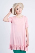 NWT   Agnes and Dora Light Pink Ruffle Tunic Size Small