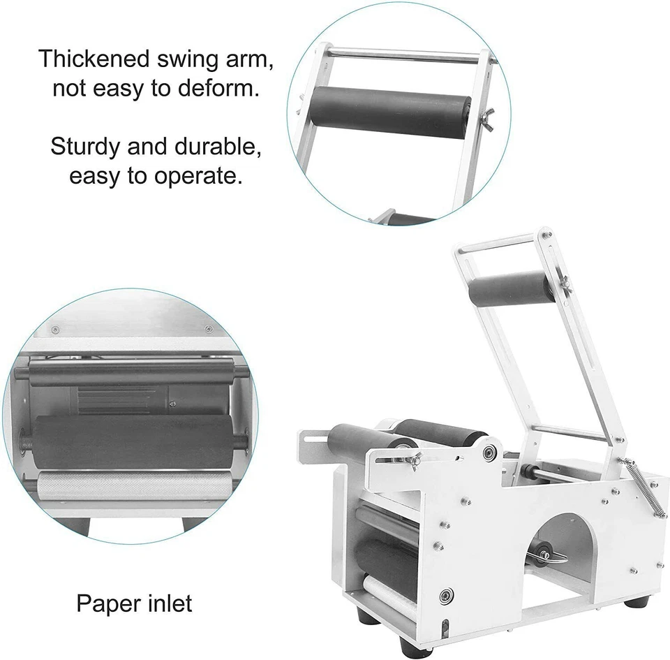 Etichettatrice semiautomatica per bottiglie rotonde GLT-50 20-40 PZ/min - Immagine 4 di 4