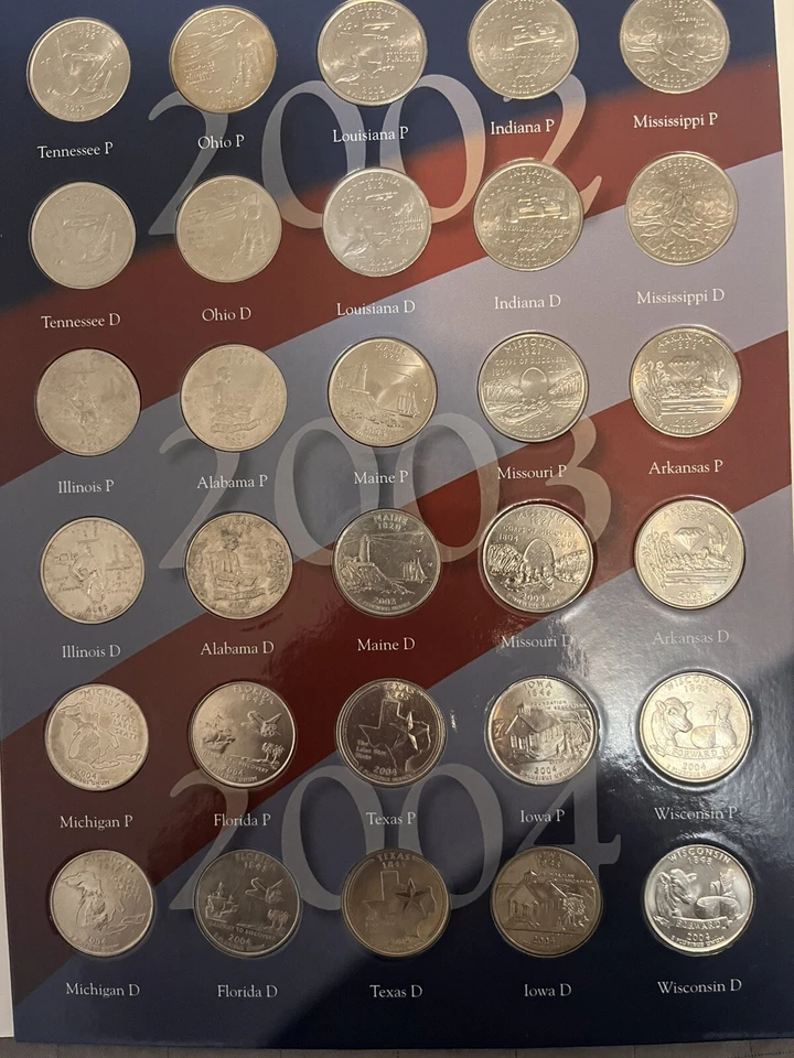 1999-2009 US State & Territory Quarters Philadelphia & Denver Set (112 Coin Set) - Image 3 of 4