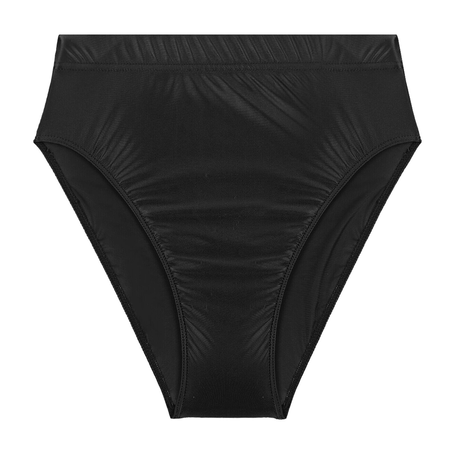 iEFiEL Damen Glänzende Slip Pantie Höschen High Waist Bikini Badeslip Unterhosen