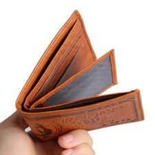 Men's US Dollar Bill Wallet Billfold Leather Money Coin Purse Card Case Holder
