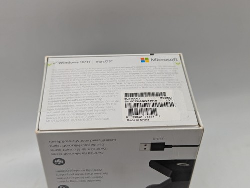 Microsoft Modern Webcam 2019 USB web cam camera black for PC - Afbeelding 9 van 14