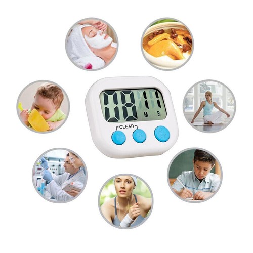 LCD Digital Cocina Huevo Cocina Temporizador Cuenta Regresiva Reloj Alarma Cronómetro Magnético - Imagen 5 de 14