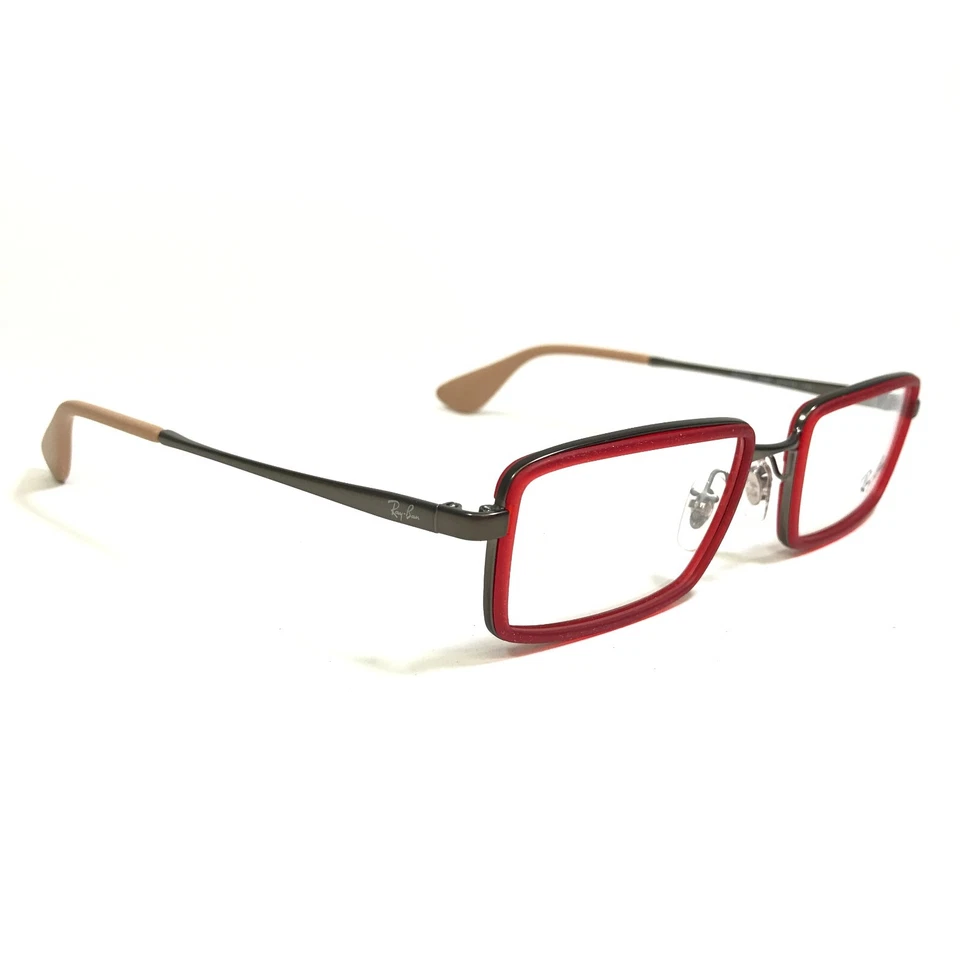 Ray-Ban Eyeglasses Frames RB6337 2856 Red Gray Rectangular Full Rim 51-18-140 - Image 2 of 4