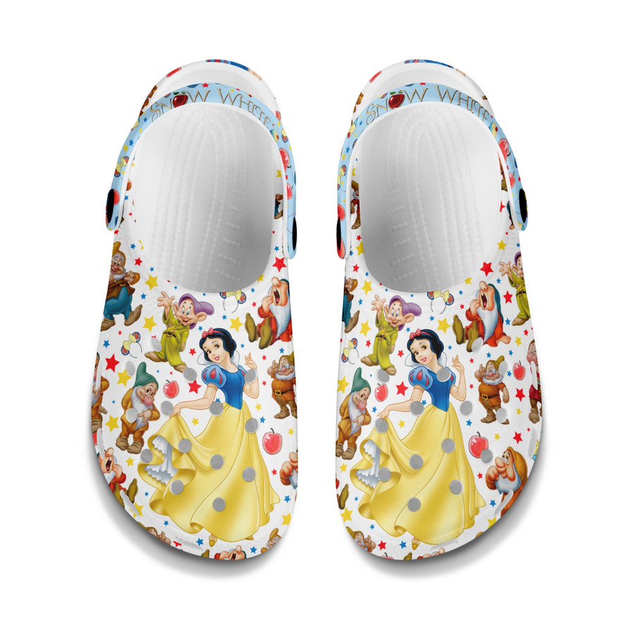 Snow White And Seven Dwarfs Disney Clogs, Cartoon Slippers, Cartoon Clogs Shoes