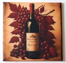 Red Wine FRIDGE MAGNET advertisement sign
