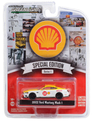 2022 Ford Mustang Mach 1 #22 ** Greenlight SHELL Edition 1:64