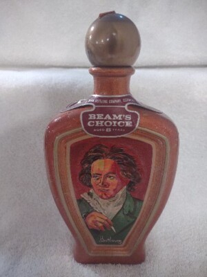 Vintage Jim Beam's Choice Whiskey Decanter Beethoven Edward H. Weiss Empty 