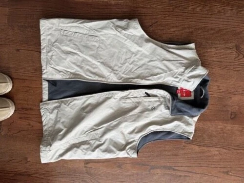 IZOD Advantage Performance Stretch Vest Khaki Men’s SZ L Full Zip Golf 3 Pocket