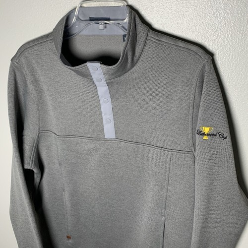 Men's Turtleson Hunter Snap Pullover Jacket Medium M Sweater Lakewood Cup - Picture 2 of 11