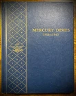 1916-1945 Mercury Silver Dime Partial Set In Whitman Deluxe Album 57 Coins