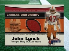 2000 Fleer Gamers John Lynch Uniformity Jersey #NNO Buccaneers Game Used Patch