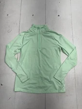 Layer 8 Solid Pastel Green 1/4 Zip Pullover Athletic Jacket Womens Size Large