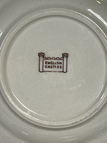 2 VTG Dessert Bread Plates Brown & Richie, Warwick Castle Transferware 6” - Picture 21 of 23