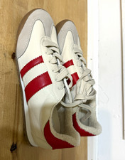 5011 DV by Dolce Vita Women's Retro Sneakers Ivory Red Lace Up Size 7