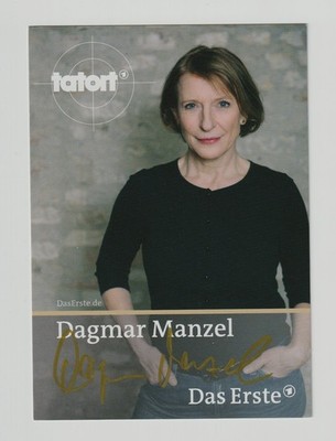 DAGMAR MANZEL - TATORT BR - ORIGINAL HANDSIGNIERTE ARD AUTOGRAMMKARTE
