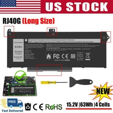 For Dell Latitude 5420 5520 Precision 3560 63Wh Laptop Battery RJ40G M033W NEW