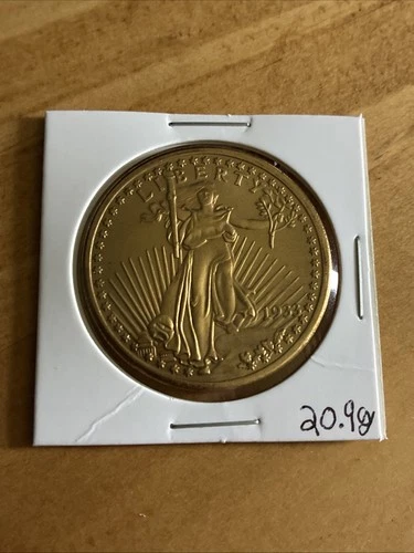 24k Gld Plated U. S., Liberty 1933 Eagle Twenty Dollars COPY COIN
