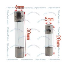 75pcs Fast Blow Glass Tube Fuse Kit 250V 3A 5A 8A 10A 15A 20A 30A 5x20mm 6x30mm