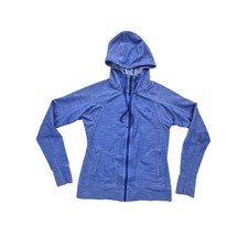 The North Face Full Zip Hoodie Women's Medium Blue Heather Thumbhole Jacket