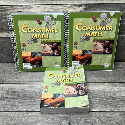 BJU Press CONSUMER MATH (Student Text & Teacher Edition w/ CD-ROM) 2nd edition