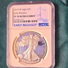 U.S. Mint 2019-W American Silver Eagle $1 1oz .999 Silver NGC PF70 UC ER