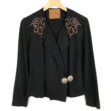 VTG SADDLE RIDGE Embellished Western Jacket Sz M Concho Buttons Studs Cowgirl