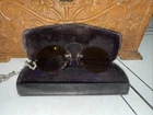 Antique Civil War Amber Pince Nez Sunglasses Orange Steampunk Ritholz Chicago IL