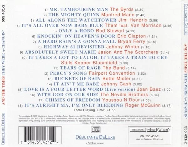 Various Artists And the Times They Were A-Changin' CD UK Débutante 1998 5554312 - Bild 2 von 4