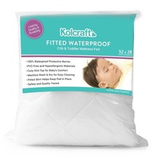 Waterproof Fitted Crib Mattress Pad Hypoallergenic Soft Knit Protector 52x28