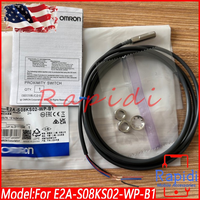 For Omron E2A-S08KS02-WP-B1 2M 12-24VDC Photoelectric Proximity Switch Sensor US